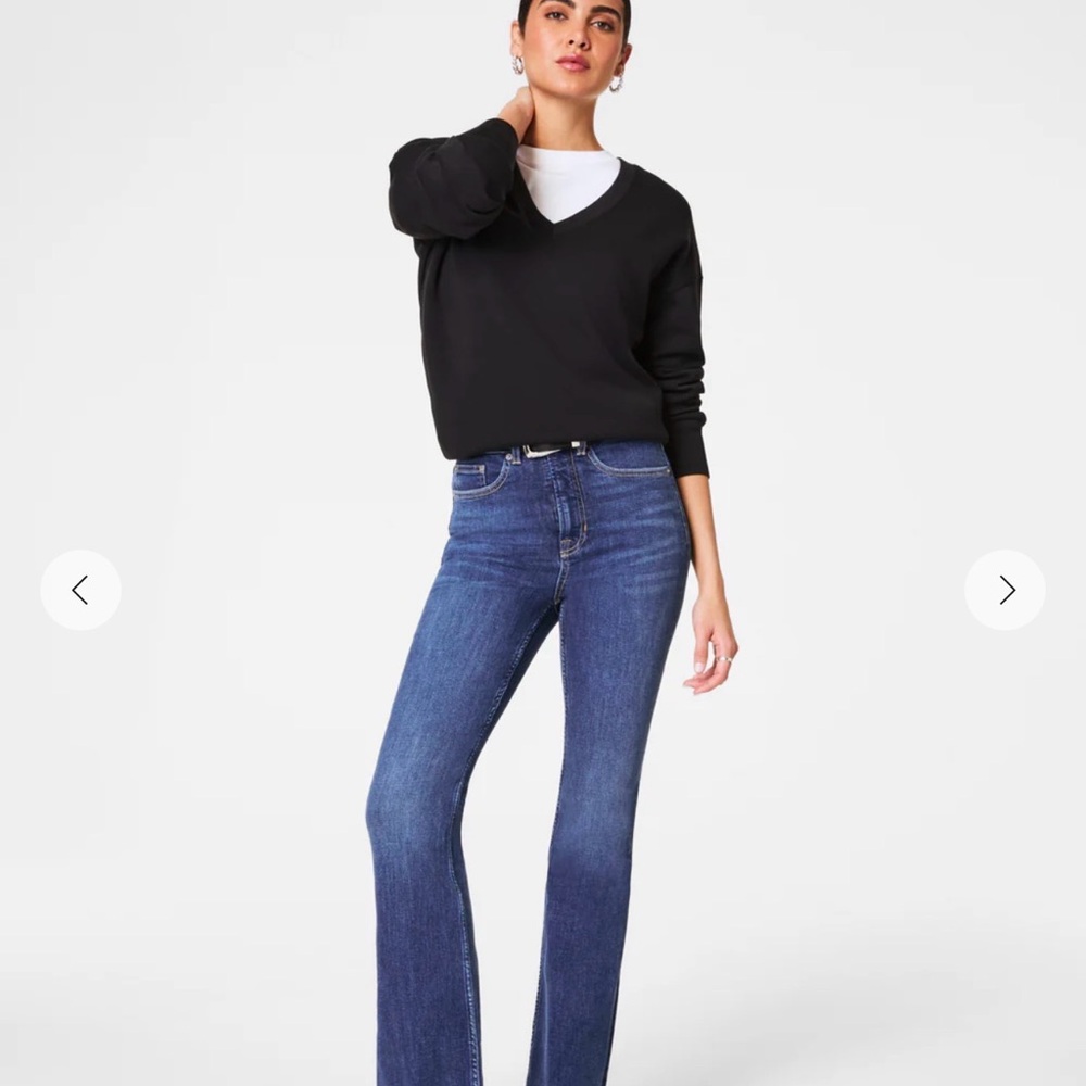 SPANX Blue Flare Women's Jeans - Picture 2 of 8